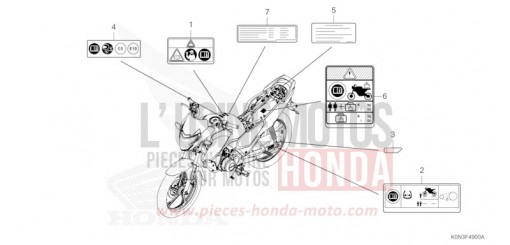 CAUTION LABEL CBF125MER de 2024
